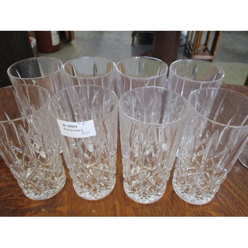 105 - Set of 8 x Crystal Water Glasses