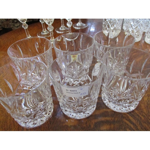 106 - Set of 6 x Crystal Whiskey Glasses