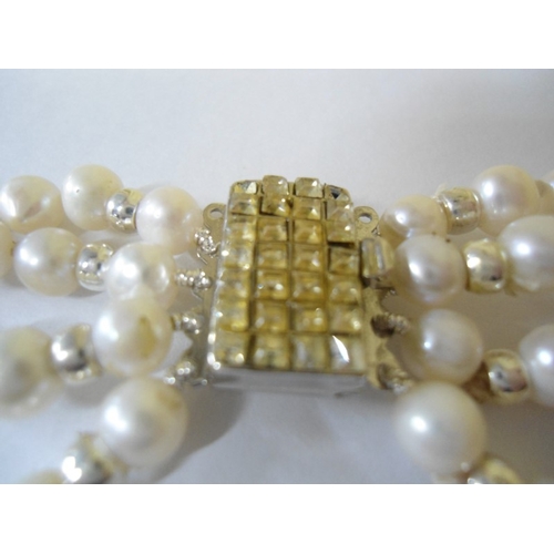 225 - Choker Pearls, All Similar with Silver Clasp