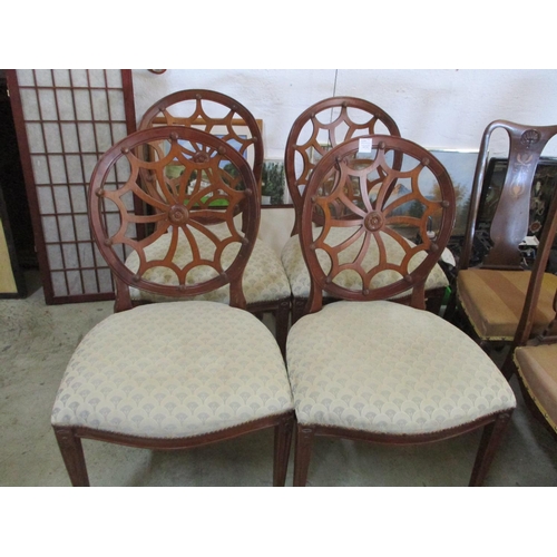 722 - Set of 4 - Spider Cobweb Back Chairs