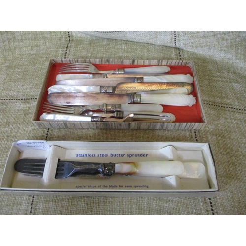 32 - Stainless Steel Butter Spreader & Other Cutleries