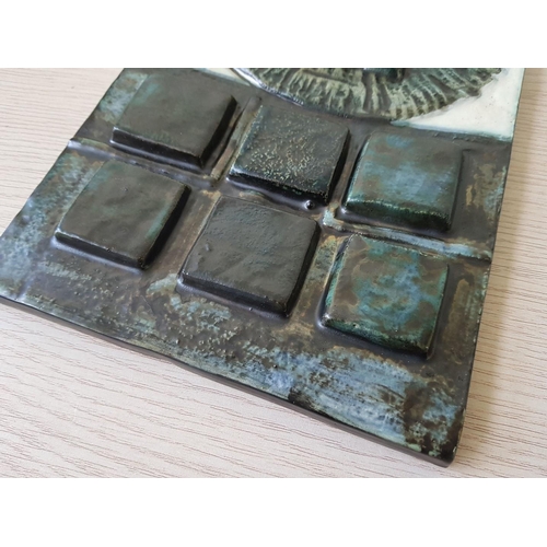 214n - Troika Pottery Rectangular 'Calculator' Wall Plaque (29cm x 19cm)