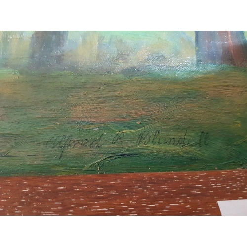 262 - Framed Oil on Board of Forrest Scene, Signed Alfred Richard Blundell, (1883-1968), (56cm x 45cm Over... 