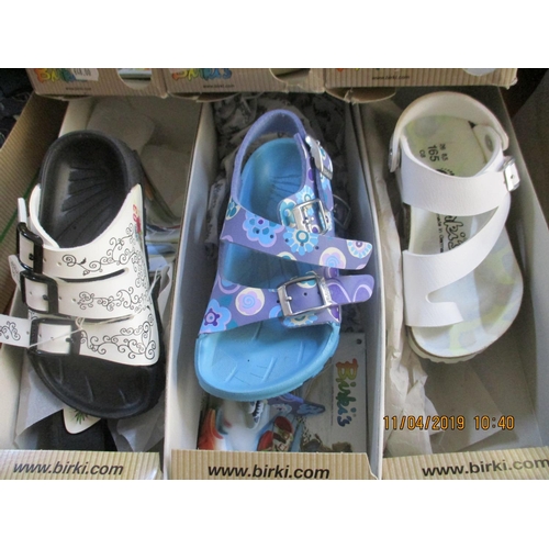 203 - 3 x Pairs of Birkis Shoes, Made in Germany, Children's, Sizes: 26, New in Box, Various Colours & Sty... 