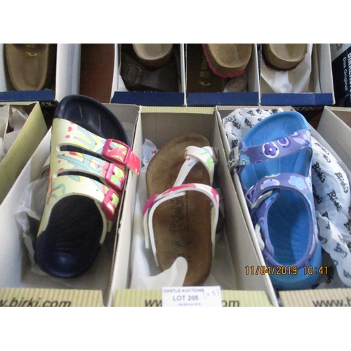 205 - 3 x Pairs of Birkis Shoes, Made in Germany, Children's, Sizes: 27, New in Box, Various Colours & Sty... 