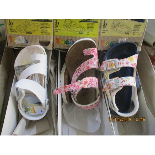 206 - 3 x Pairs of Birkis Shoes, Made in Germany, Children's, Sizes: 27, New in Box, Various Colours & Sty... 