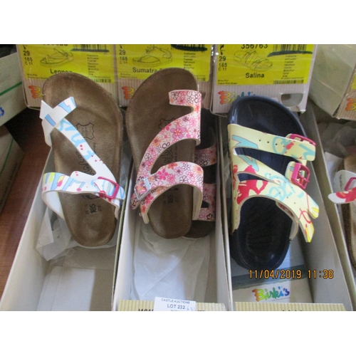 232 - 3 x Pairs of Birkis Shoes, Made in Germany, Children's, Sizes: 29, New in Box, Various Colours & Sty... 