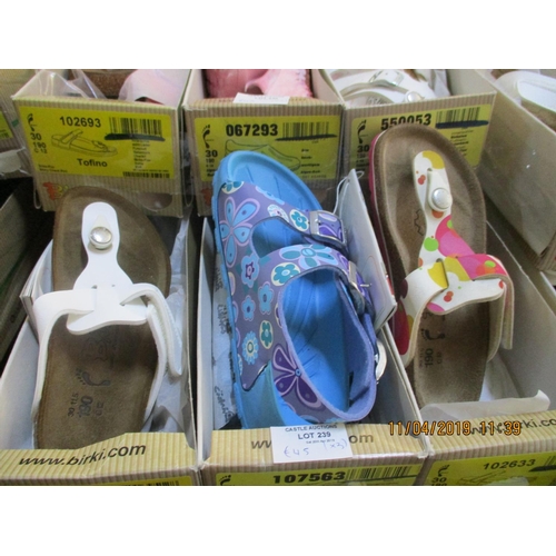 239 - 3 x Pairs of Birkis Shoes, Made in Germany, Children's, Sizes: 30, New in Box, Various Colours & Sty... 