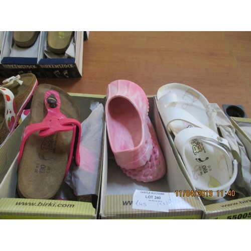 240 - 3 x Pairs of Birkis Shoes, Made in Germany, Children's, Sizes: 30, New in Box, Various Colours & Sty... 