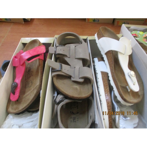 258 - 3 x Pairs of Birkis Shoes, Made in Germany, Children's, Sizes: 33, New in Box, Various Colours & Sty... 