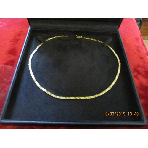 114 - Greek Pattern 9ct Gold Necklace - Total Weight 18.0gr