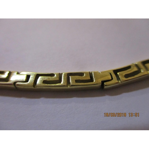 114 - Greek Pattern 9ct Gold Necklace - Total Weight 18.0gr