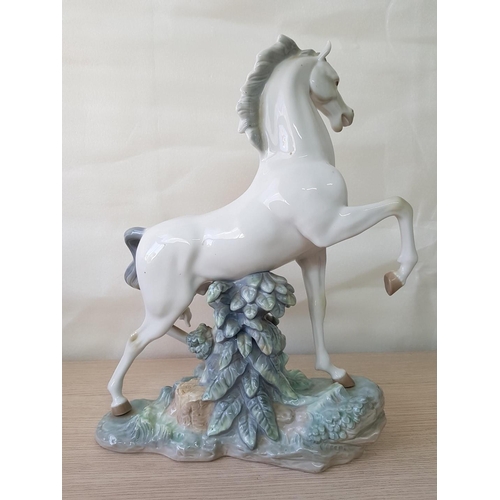 57 - Lladro Figurine of Grey Horse / Stallion (#4781), Approx 45cm High.