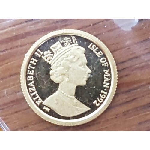 128 - 1992 Isle of Man Cat Series Gold Coin: 1/25 Oz Crown Siamese Cat