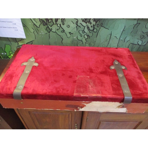 416 - Old Canteen / Box with Red Felt Top Containing a Qty of Silver Plated and Stainless Steel Cuttlery