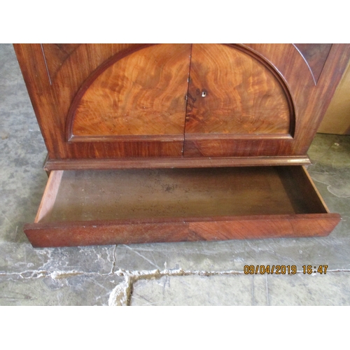 11 - Victorian Mahogany Decorative Veneered, Solid Cabinet with Secretaire Drawers and 2 x Secret Drawers