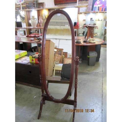 42 - Standing Floor Wooden Frame Mirror