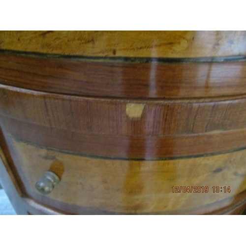 70 - Oval Chest of Six Drawers Corner Unit