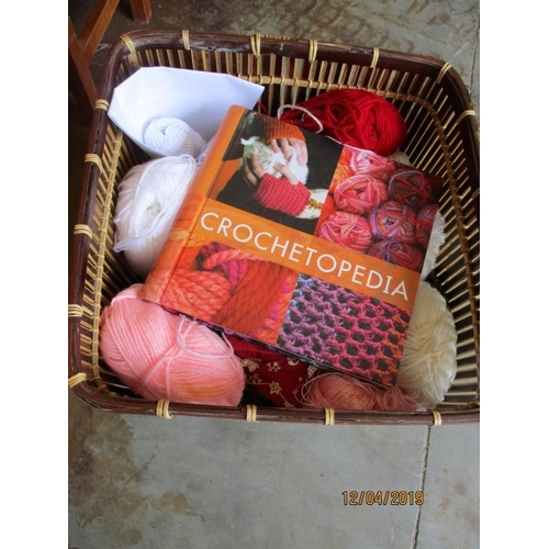 820 - Crochet Wool & Book Basket