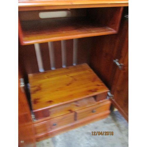 695 - Wooden Cabinet TV Unit with Two Bottom Drawers