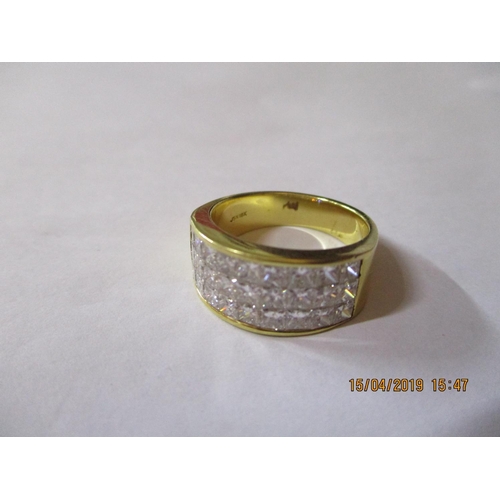 58 - 18ct Gold with 27 x Square cut Diamonds of approx. 3cts in total