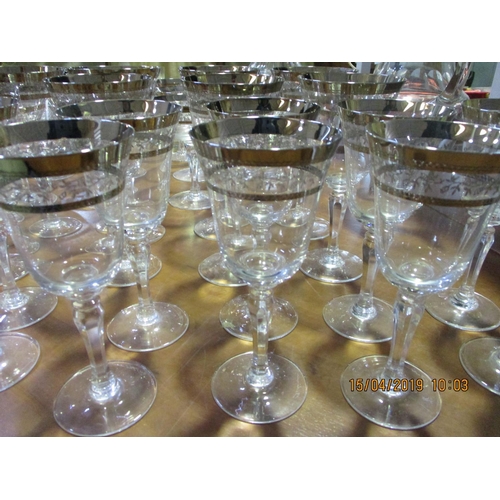 35 - Vintage style Glasses with Silver Plated Rim