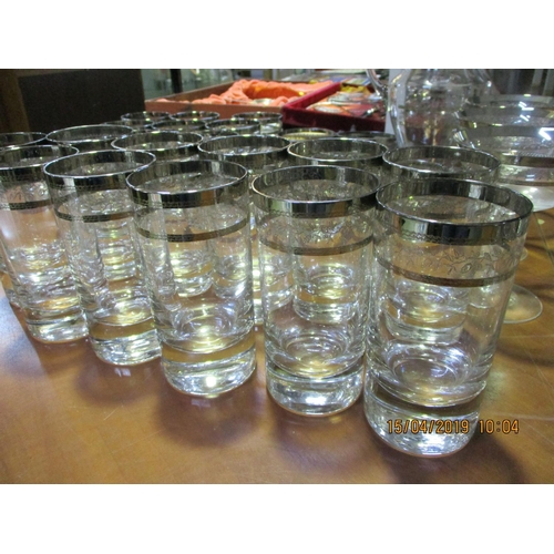 35 - Vintage style Glasses with Silver Plated Rim