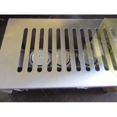 2089 - 5 x Stainless Steel Plate Warmer's (new)