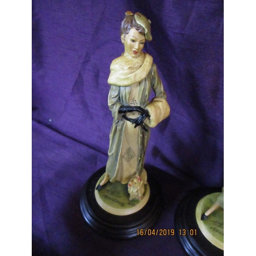 743 - 3 x Art Deco Style Fashion Figurines by Vittorio Tessaro and 1 x Other