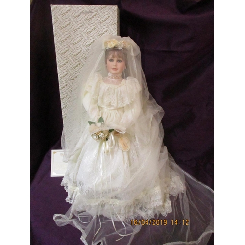 34 - ''Alberon Desin Gns'' Porcelain Doll ''Gloria Original'' Box and Certificate of Authenticity