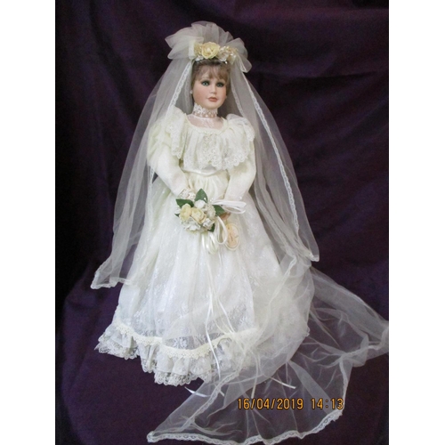 34 - ''Alberon Desin Gns'' Porcelain Doll ''Gloria Original'' Box and Certificate of Authenticity