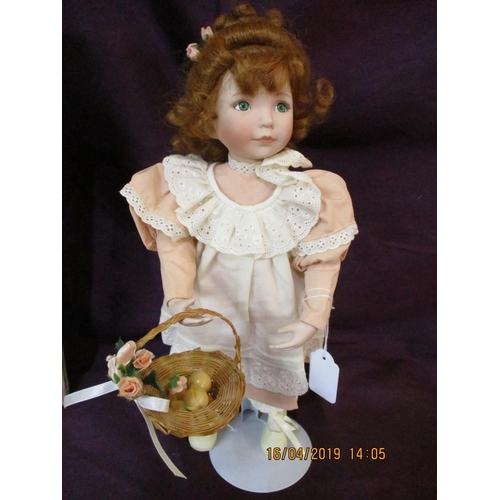 590 - ''The Ashto - Drake Galleries'' Porcelain Doll Peaches and ''Cream'' in original box and Certificate... 