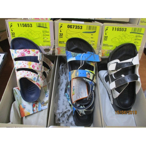 398 - 3 x Pairs of Birkis Shoes, Made in Germany, Children's, Sizes: 32, 33, New in Box, Various Colours &... 