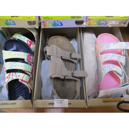396 - 3 x Pairs of Birkis Shoes, Made in Germany, Children's, Sizes: 34, New in Box, Various Colours & Sty... 