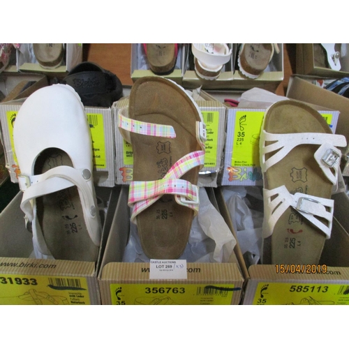 392 - 3 x Pairs of Birkis Shoes, Made in Germany, Ladies/Children's, Sizes: 35, New in Box, Various Colour... 