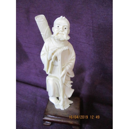419 - Faux Ivory Oriental Wise Man