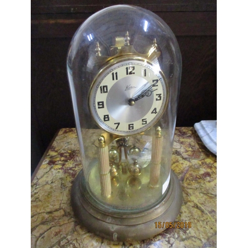 448 - Anniversary Dome Clock, Made in Germany, Missing Torsion Spring