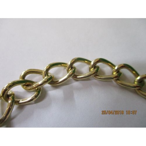 158 - 9ct Yellow Gold Bracelet with 2 x Pearls & Diamond/ Zircon, Total Weight: 19.8g