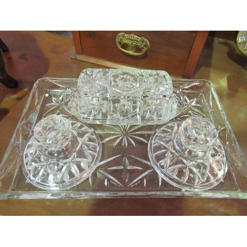 Cut Glass Dressing Table Set
