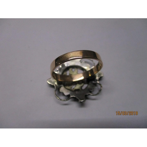188 - Hand Craft Rose Gold / Silver / Turquoise Ring, 4.0gr
