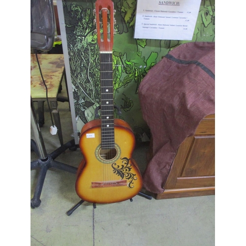 621 - Decorative Guitar with Case and Stand & Strings