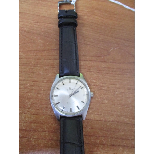 614 - Omega Geneve (Stainless Steel Case, Black Leather Strap, Manual Wind, Circa 1970) **Running**