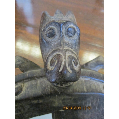 436 - Indonesian Carved Dragon Bowl