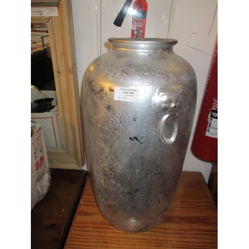 645 - Silver Colour Large Vase