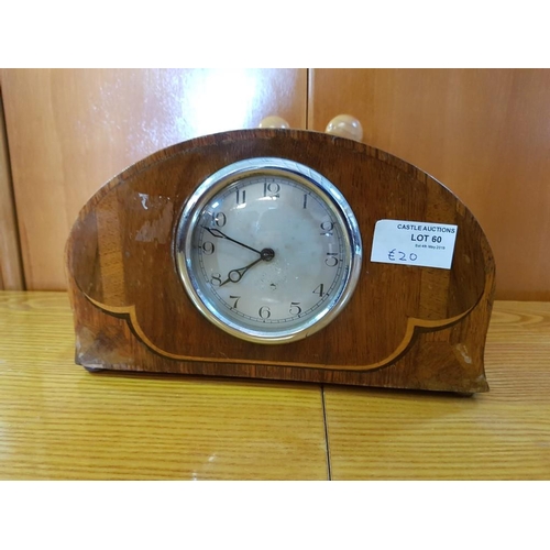 453 - Art Deco Style Continental Mantelpiece Clock, Manual Wind Movement