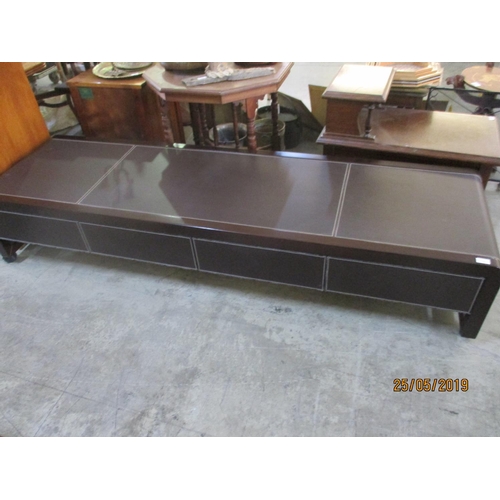 415 - Modern TV Unit, Coffee Table & Side Drawer Unit, All with Leatherette Top