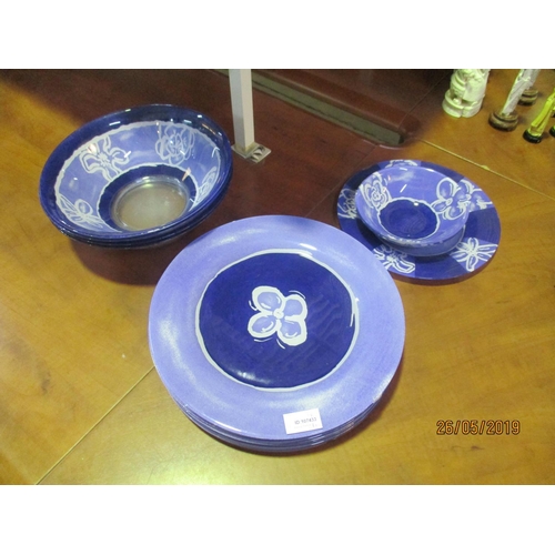 396 - Collection of Blue & White Flower Pattern Plates & Bowls, (17x)