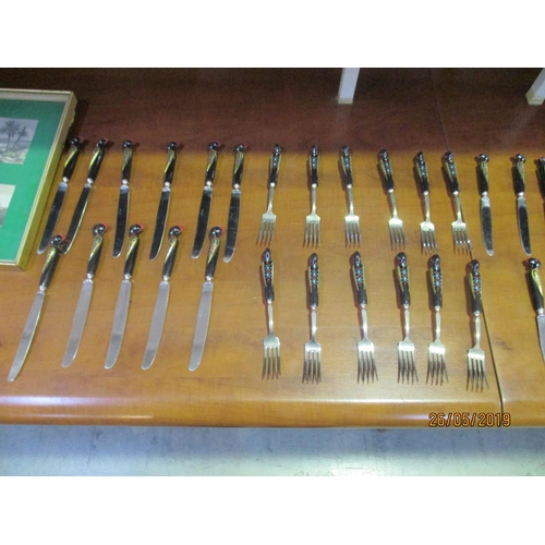479 - Large Qty of Oriental Style Handle Cuttlery