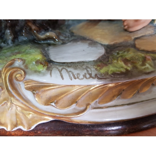 97 - Large Capodimonte Sculpture Titled 'The Cheats', by Artist Bruno Merli, Overall 54cm Length with Mer... 