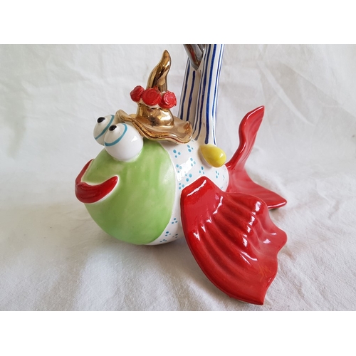 98 - Set of 3 Individual Ceramic Circus / Clown Figures by Greek Sculpture Artist Ilias Boudaniotis (Gree... 